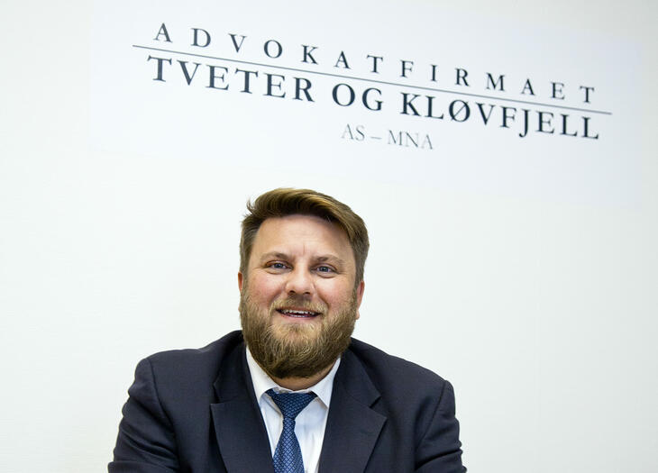 Bilde av advokat Preben Kløvfjell